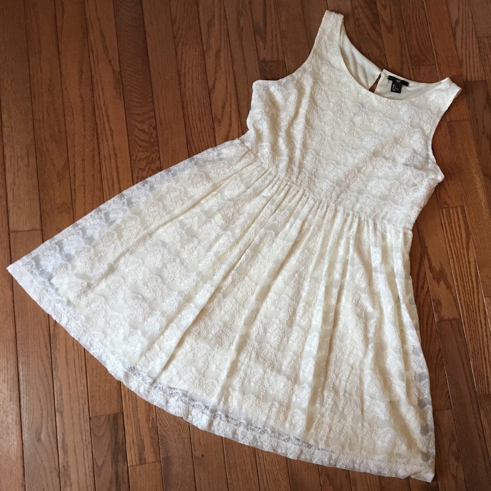 H&M White Lace Dress Large